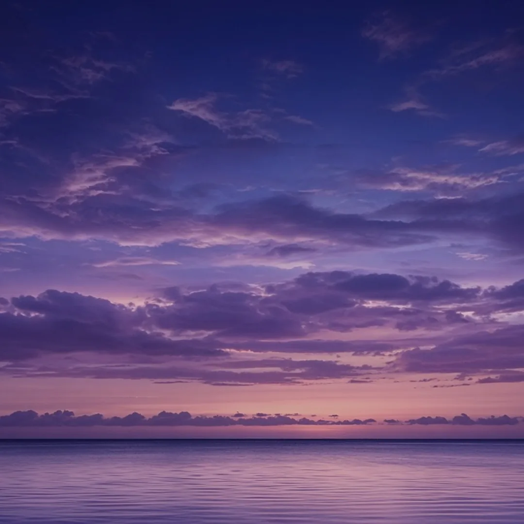 Céu crepuscular violeta para contemplação e transformação interior